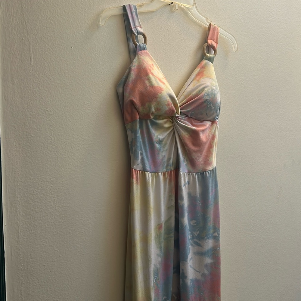 Derek Heart Multicolor Tie-Dye Maxi Dress
